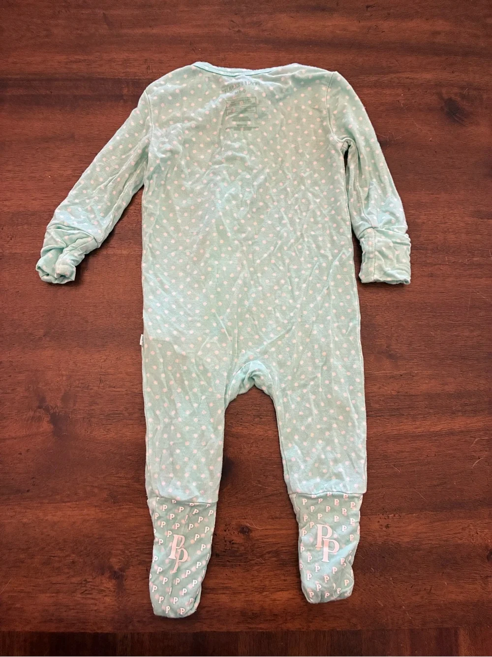Posh Peanut Lyla Convertible One Piece 0-3 Month Sleeper Footie Pajama Polka Dot